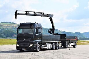 Mercedes Actros noir + Remorque plateau